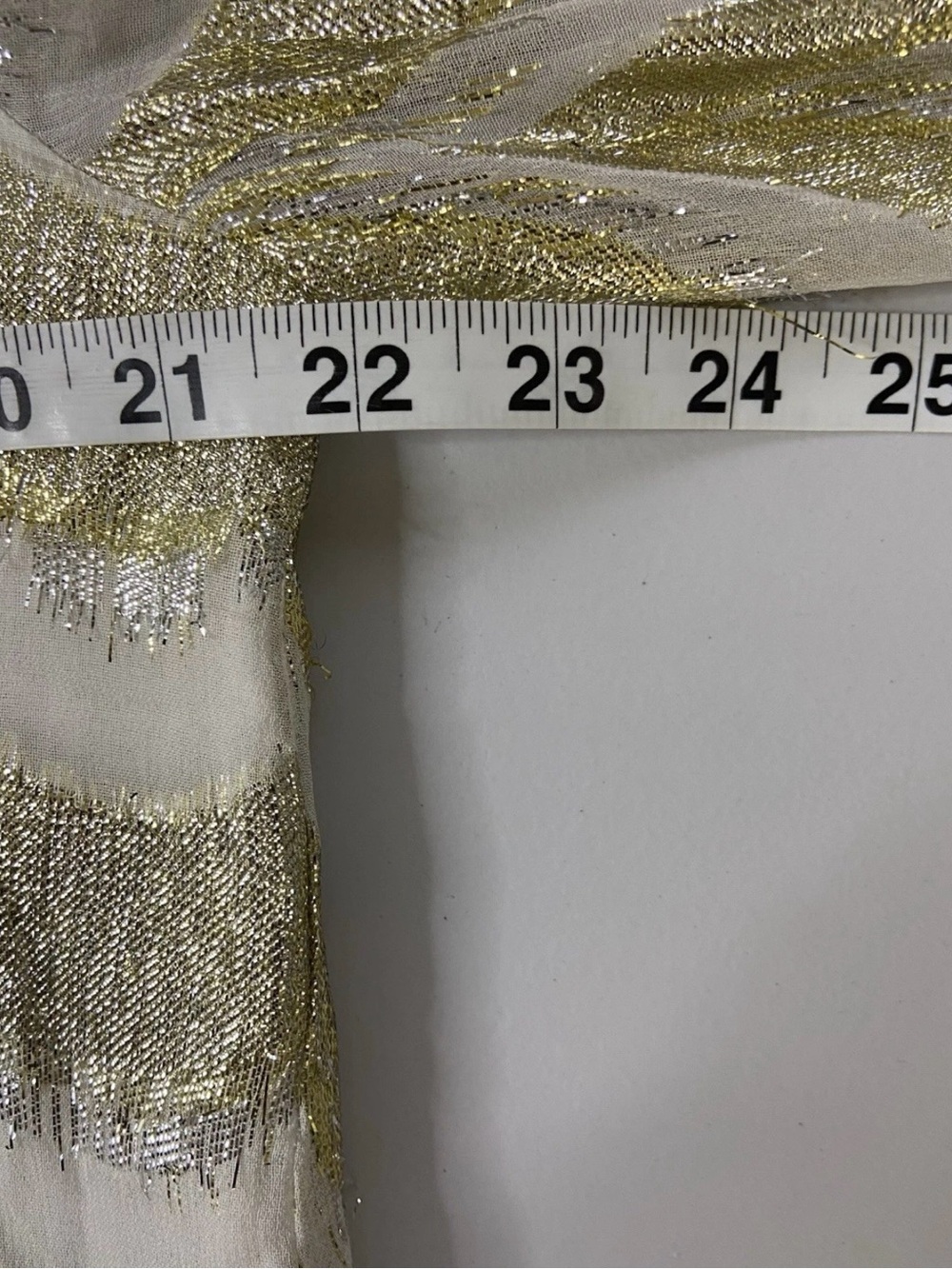 Free People Jen’s Pirate Booty Lima Metallic Mini A-line, White/Gold Glam (L) - Picture 12 of 12